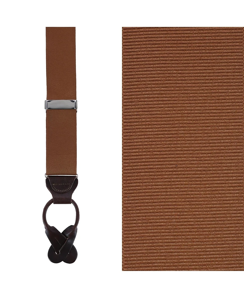 Trafalgar Men's Phoenix 38mm Grosgrain Non Stretch Ribbon Button End Suspenders