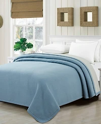 Melange Home Self Hem Merino Wool Blanket, Full/Queen
