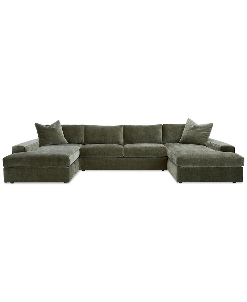 Michola 161" 3-Pc. Fabric Sectional with Double Chaise, Created for Macy's