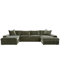 Michola 161" 3-Pc. Fabric Sectional with Double Chaise, Created for Macy's
