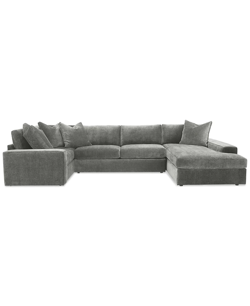 Michola 155" 3-Pc. Fabric Sectional with Chaise, Created for Macy's
