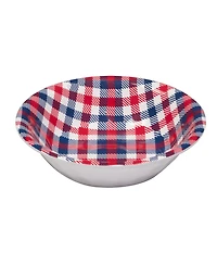 Certified International Patriotic Plaid Melamine 12 Piece Dinnerware Set, Service for 4