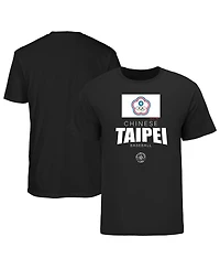 Men's Legends Black Chinese Taipei Baseball 2023 World Baseball Classic Federation T-shirt