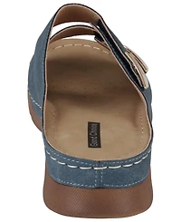 Gc Shoes Women's Gretchen Double Strap Footbed Flat Sandals