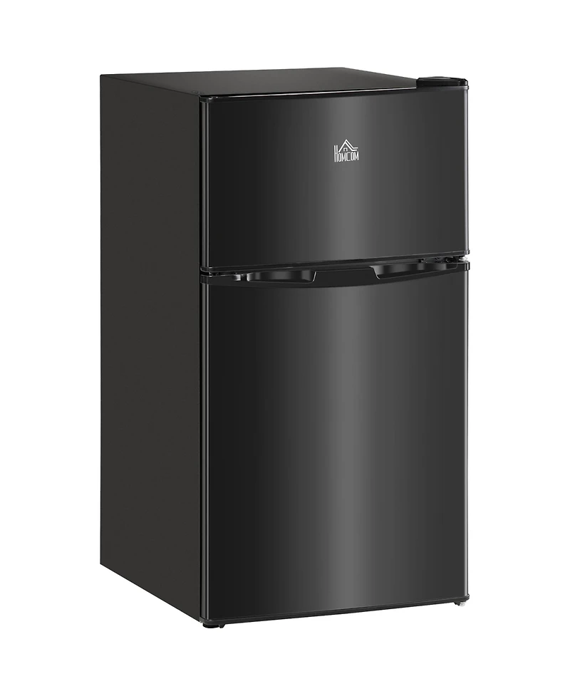 Homcom 3.2 Cu.Ft Mini Fridge with Freezer and Adjustable Shelf