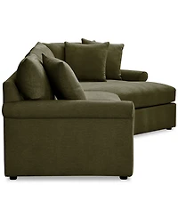 Closeout! Wrenley 131" 3-Pc. Fabric Modular Cuddler Chaise Sectional Sofa, Created for Macy's