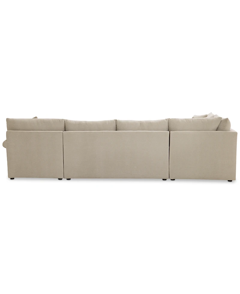 Closeout! Wrenley 138" 4-Pc. Fabric Modular Chaise Sectional Sofa, Created for Macy's