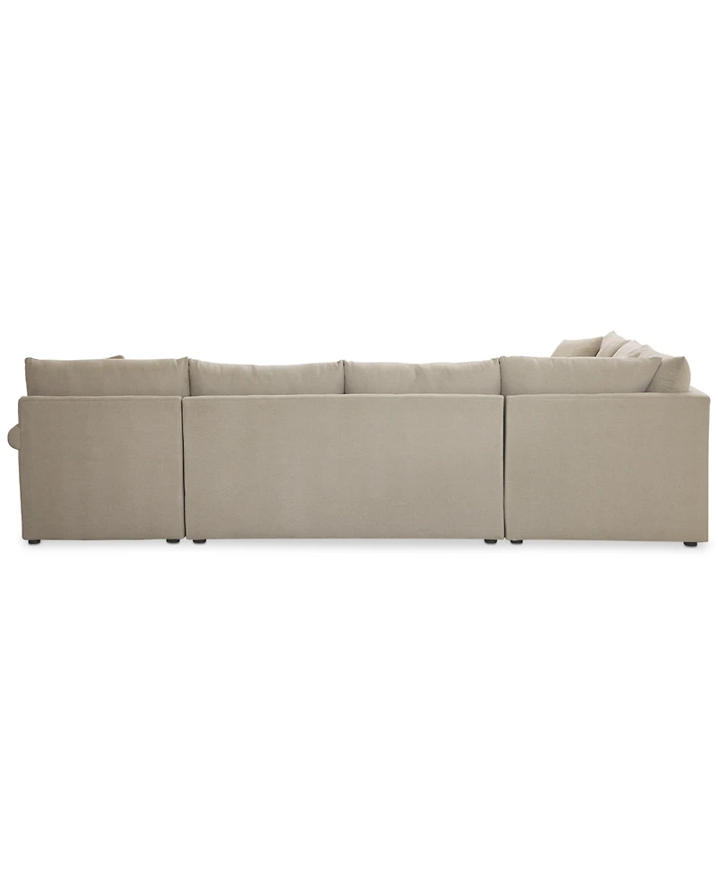 Closeout! Wrenley 137" 5-Pc. Fabric L-Shape Modular Sectional Sofa, Created for Macy's