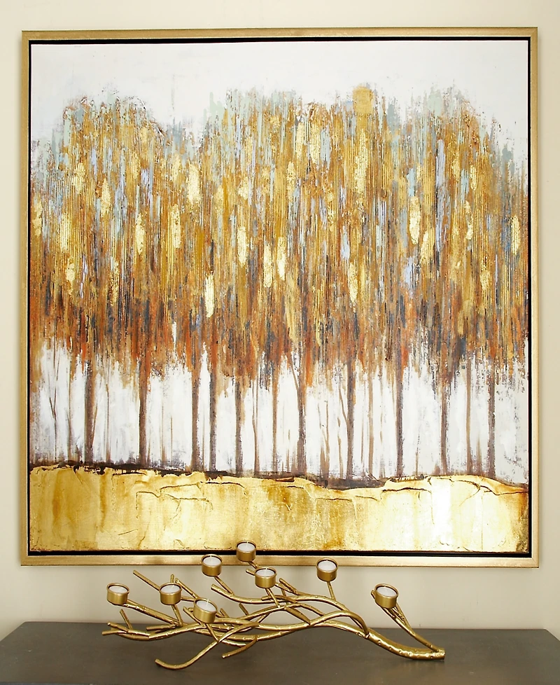 Rosemary Lane Canvas Tree Framed Wall Art with Gold-Tone Frame
