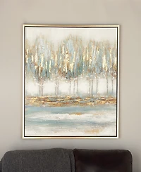 Rosemary Lane Canvas Tree Framed Wall Art with Gold-Tone Frame, 39" x 1" x 39"