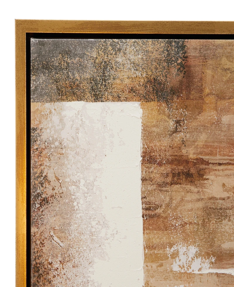CosmoLiving by Cosmopolitan Canvas Abstract Framed Wall Art with Gold-Tone Frame, 36" x 2" x 47"