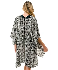 Marcus Adler Geo Print Kimono Cover Up