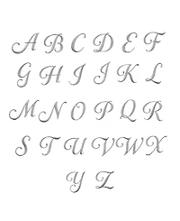 Linum Home Font Monogrammed Luxury 100% Turkish Cotton Novelty 2-Piece Hand Towels, 16" x 30"