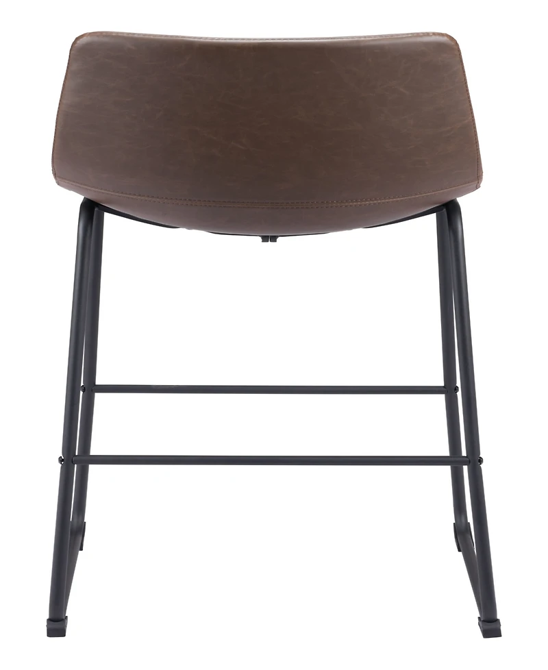 Zuo 39" each, Set of 2 Steel, Polyurethane Smart Bar Chair