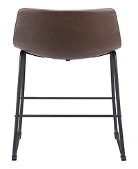 Zuo 39" each, Set of 2 Steel, Polyurethane Smart Bar Chair
