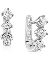 Diamond Trio Earrings (1 ct. t.w.) in 14k White Gold