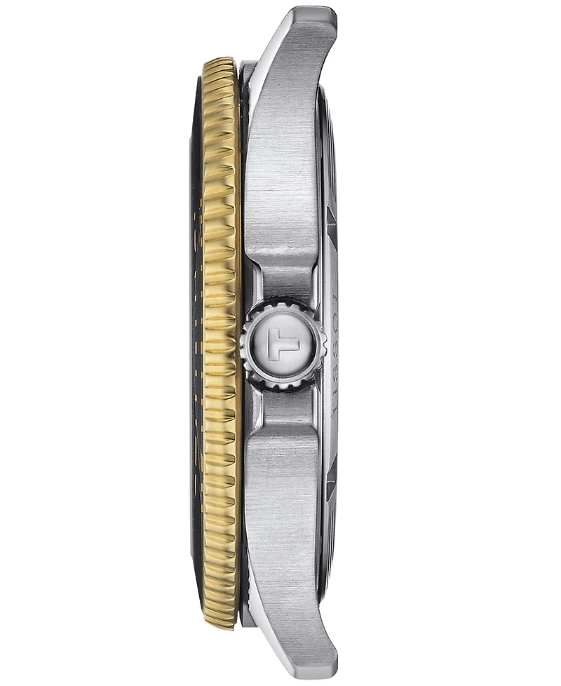 Tissot Men's Swiss Seastar 1000 Black Rubber Strap Watch 40mm