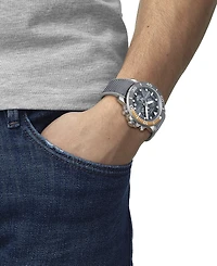 Tissot Men's Swiss Chronograph Seastar 1000 Gray Textile Strap Watch 46mm