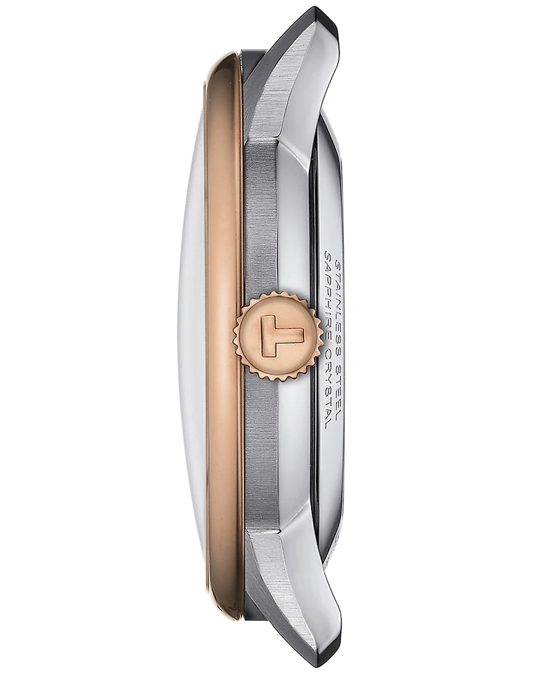 Tissot Unisex Swiss Automatic Chemin des Tourelles Powermatic 80 Two-Tone Stainless Steel Bracelet Watch 39mm