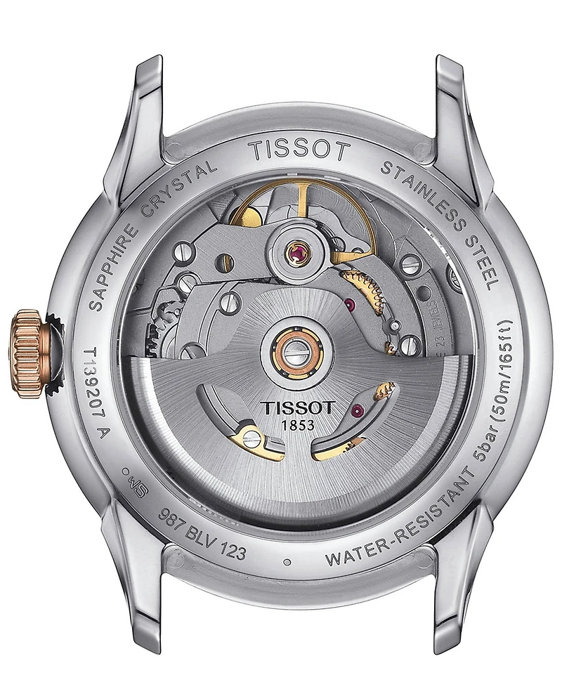 Tissot Women's Swiss Automatic Chemin des Tourelles Powermatic 80 Two-Tone Stainless Steel Bracelet Watch 34mm