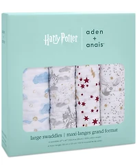 aden by aden + anais Baby Boys or Baby Girls Harry Potter Swaddles, Pack of 4