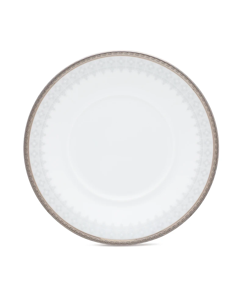Noritake Silver Colonnade 4 Piece Saucer Set, Service for 4