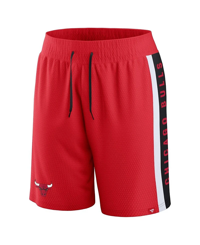 Men's Fanatics Red Chicago Bulls Referee Iconic Mesh Shorts