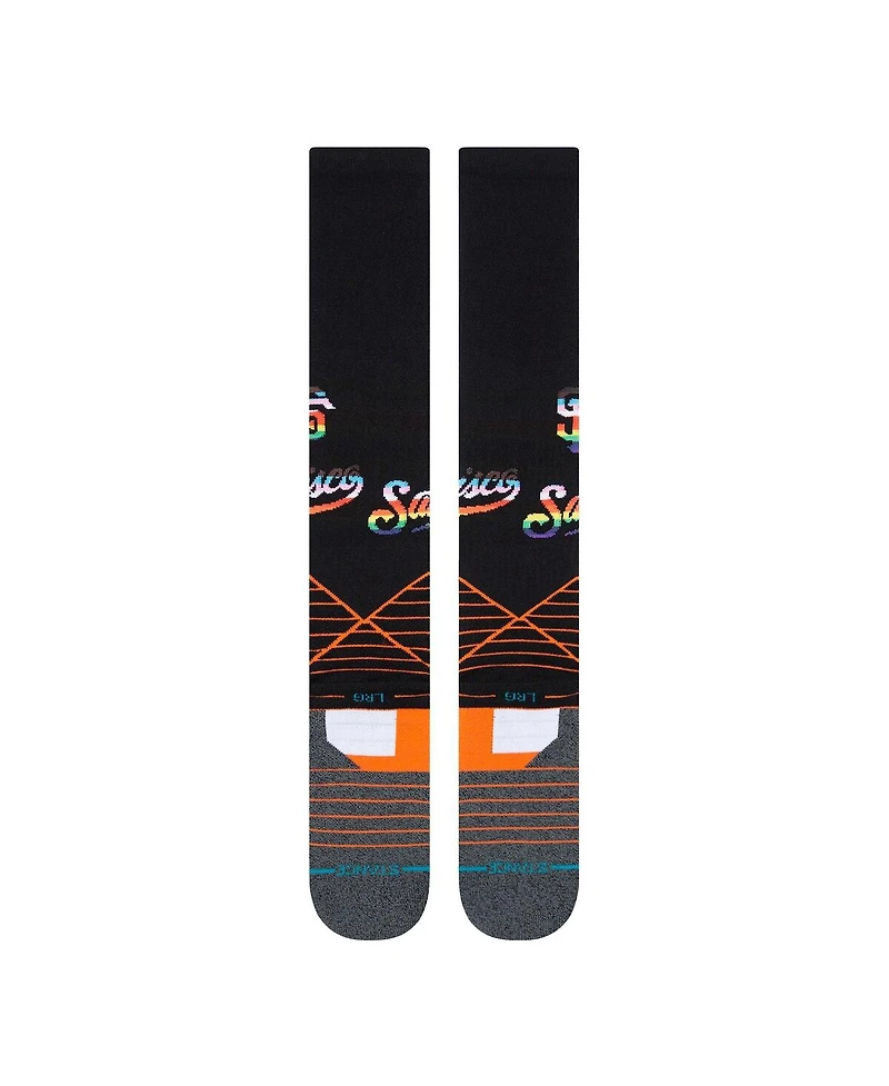 Men's Stance Black, Orange San Francisco Giants Pride Diamond Pro Over the Calf Socks
