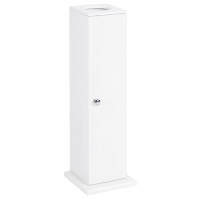Homcom Small Bathroom Corner Floor Cabinet With Door And Shelves Vanity