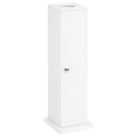 Homcom Small Bathroom Corner Floor Cabinet With Door And Shelves Vanity