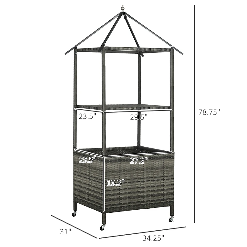 Outsunny Outdoor Towel Rack for Pool, Cove Pool Caddy,