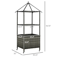 Outsunny Outdoor Towel Rack for Pool, Cove Pool Caddy,