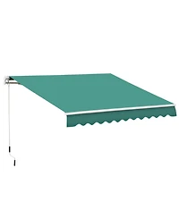 Outsunny 13' x 8' Manual Retractable Awning Sunshade Shelter,