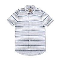 Hope & Henry Men's Short Sleeve Linen Button Down Shirt