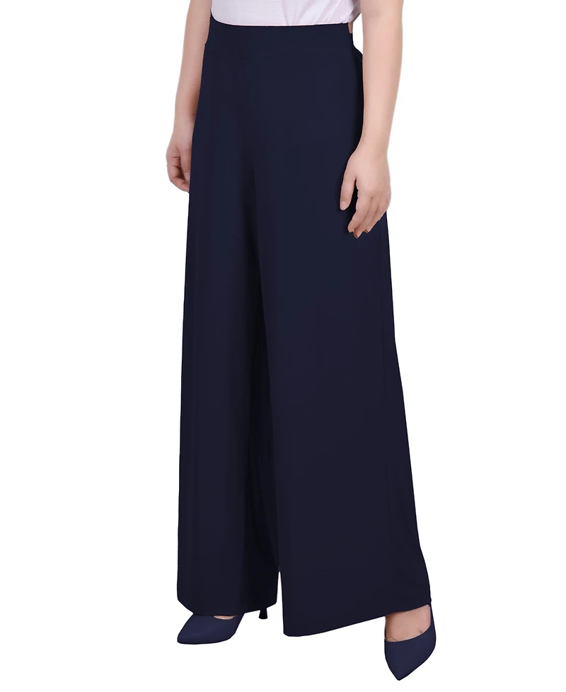 Ny Collection Petite Wide Waist Pull On Pants