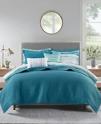 Madison Park Marina Printed Seersucker 8-Pc. Comforter and Coverlet Set, Full/Queen