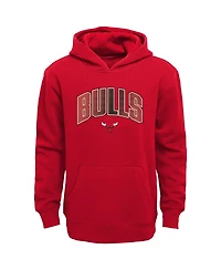 Little Boys and Girls Red, Heather Gray Chicago Bulls Double Up Pullover Hoodie and Pants Set