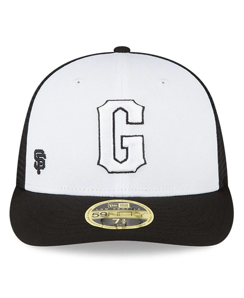 Men's New Era White and Black San Francisco Giants 2023 On-Field Batting Practice Low Profile 59FIFTY Fitted Hat
