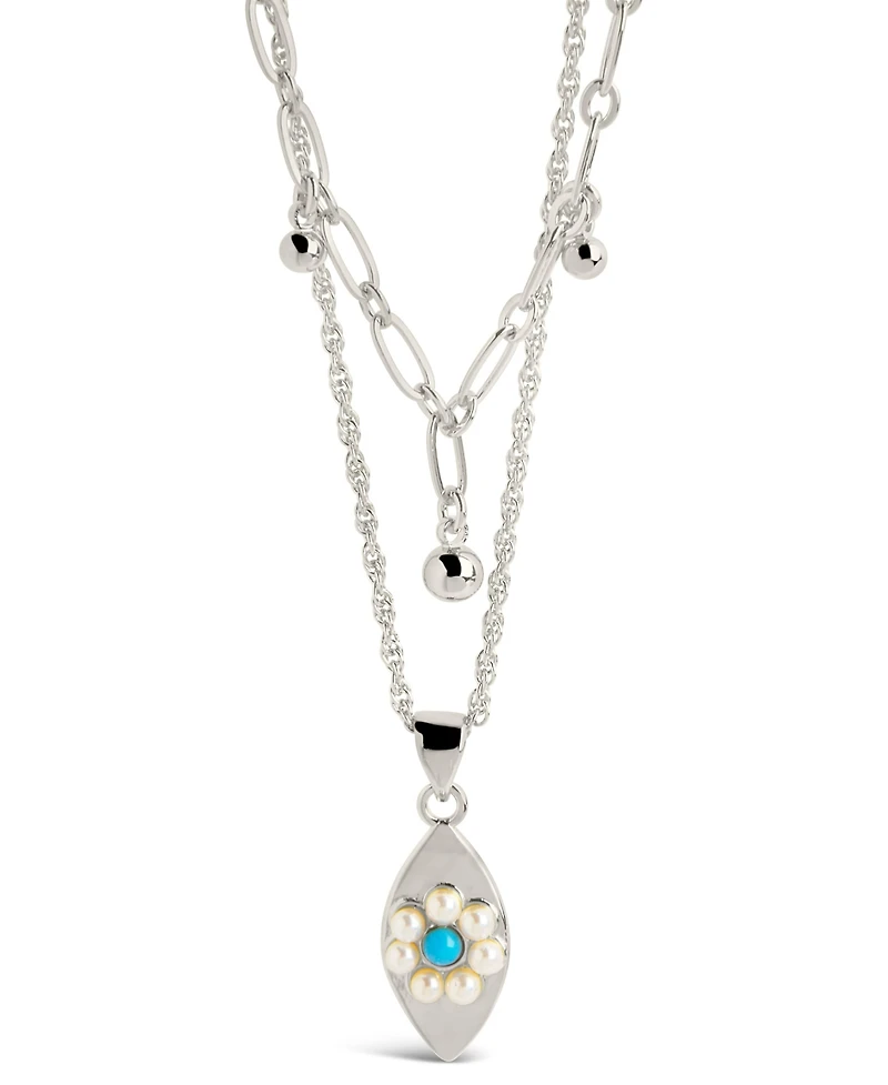 Sterling Forever Varuna Evil Eye Layered Necklace