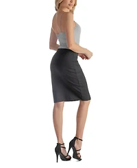 24seven Comfort Apparel Women's Knee Length Elastic Waist Pencil Skirt