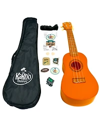 KaKo'o Music Sunrise Orange Wooden Ukulele Set