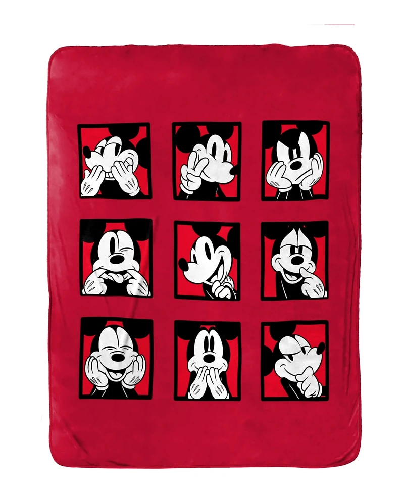 Disney Mickey Mouse Expressions Silk Touch Throw, 70" x 50"