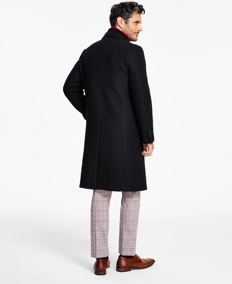 Tommy Hilfiger Men's Modern-Fit Solid Double-Breasted Overcoat