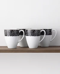 Noritake Rill Set of 4 Mugs, Service for