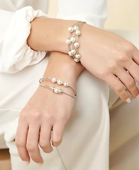 Honora Cultured Freshwater Pearl (8-9mm) Bangle Bracelet in Sterling Silver
