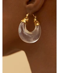 Oma The Label Women's Olokun 18K Gold-Tone Brass and Resin Hoop Earrings