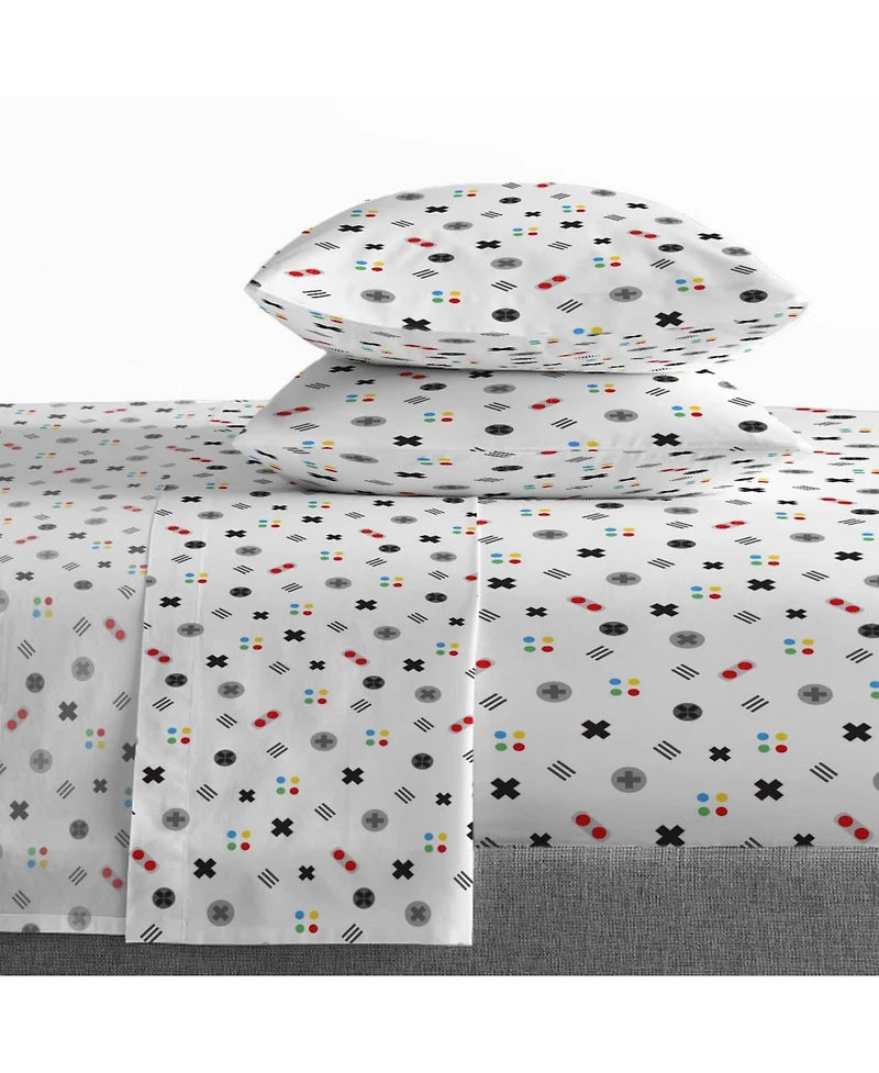Saturday Park Gamer 100% Organic Cotton Queen Bed Set