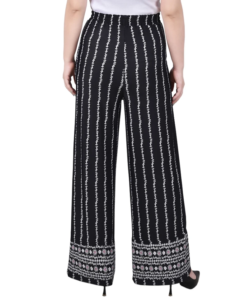 Ny Collection Petite Wide Leg Pull On Pants