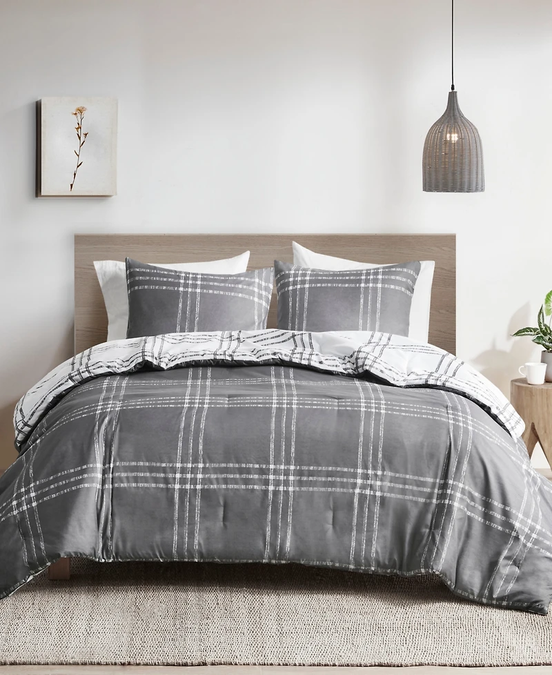 Intelligent Design Pike Plaid Reversible Comforter Set, Twin/Twin Xl