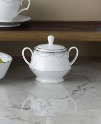 Noritake Satin Flourish Sugar and Creamer, Set of 2